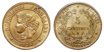null IIIème REPUBLIQUE.
5 Centimes Cérès. 1888 A. Paris. F.118/30. SPL