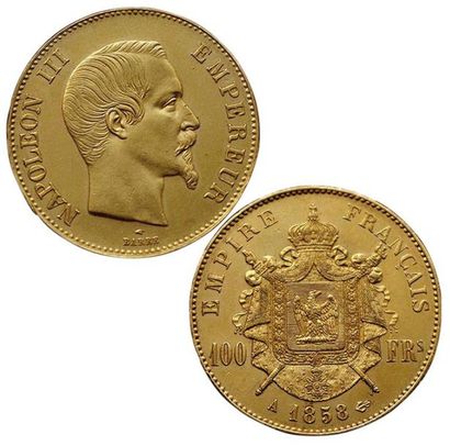 null NAPOLEON III.
100 Francs 1858 A. Paris. F.550/5. (Coll. JMA). SUP