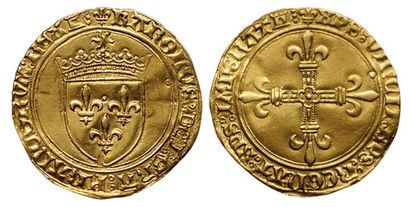 null CHARLES VIII. 1483-1498.
Ecu d'or au soleil. Tours. Dy.575. 3,42 grs. (Coll....