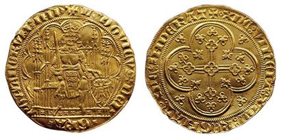 null DUCHE DE BRABANT. 
LOUIS IV DE BAVIERE.
1328-1347. Chaise d'or à l'aigle. Delmonte...