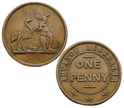 null AUSTRALIE.
Advance Australia Penny. N.D (1850). Km.Tn282. Rare. TTB+