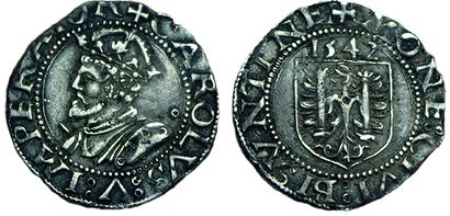 null BESANÇON. CHARLES QUINT.
1530-1556. Carolus 1542. Bd.1292 (2Frs). TTB+