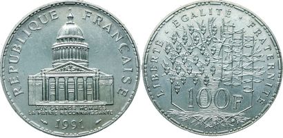 null Vème REPUBLIQUE.
100 Francs Panthéon. 1991. Gad.898. 5011 ex. Rare. SUP
