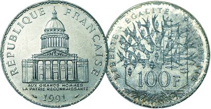 null Vème REPUBLIQUE.
100 Francs Panthéon. 1991. Gad.898. 5011 ex. Rare. SUP à S...