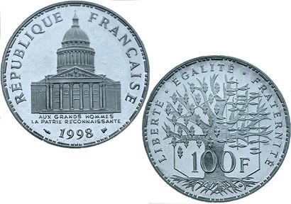 null Vème REPUBLIQUE.
100 Francs Panthéon. 1998. B.E. Gad.898a. 7404 ex. SPL