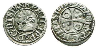 null ESPAGNE.
Philippe III (1598-1621). ½ Real. 1615. Cy.4434. Rare date. TTB