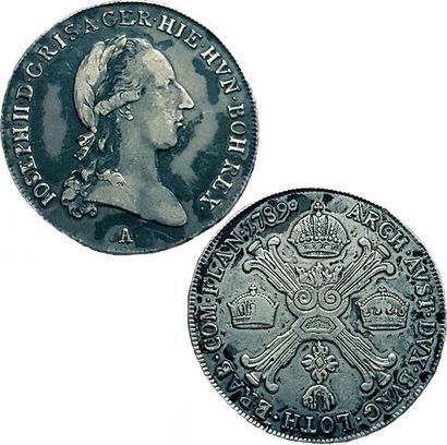 null PAYS-BAS AUTRICHIENS.
Joseph II (1765-1780). ½ Kronentaler. 1789. Km.34. TB...