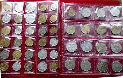 null MONACO
Ensemble de 46 monnaies, métaux communs de 1986 à 1993 ( Louis II et...