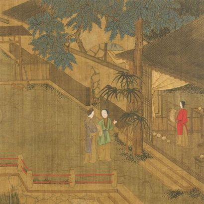 null Album de peintures à l'encre et couleur sur soie
Chine, fin du XIXème-début...