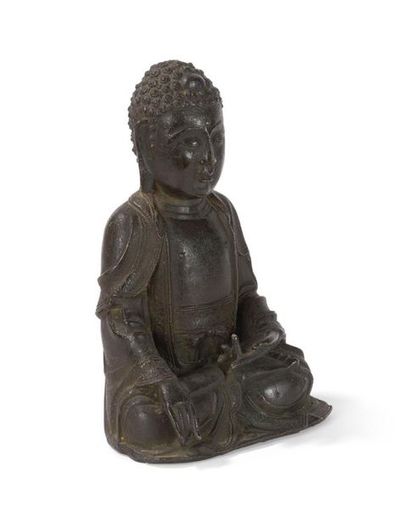 null Statuette de bouddha en bronze
Chine, dynastie Ming, XVIème siècle
 Représenté...