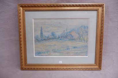 null WILLIAMSON (XXe siècle). Bord de lac, 1953 et Paysage, 1951. Deux pastels signés...