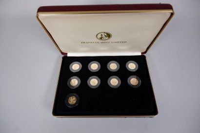 null Pièces d'or des grands explorateurs. Franklin mint limited 9 pièces de 50$ des...
