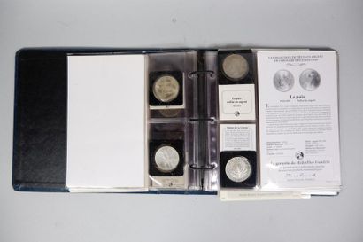 null Classeur History of the united states silver coin Franklin mint. 30 pièces usagés...