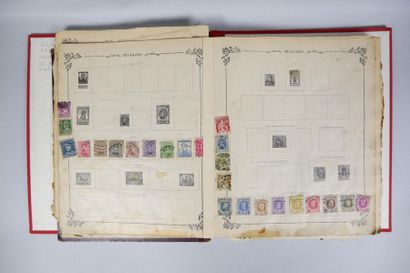 null 1 album de timbres : Monde + Billets indiens période 1880-1900. B.