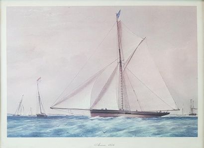 null Ecole du XIXe siècle
- "Goélette des Bermudes", 1834. 26 x 39 cm
- "Cotre Arrow...