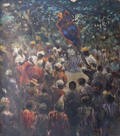 null Paul GARFUNKEL (1900-1981)
"Magumba vers Bahia", 1944.
Huile sur toile signée...