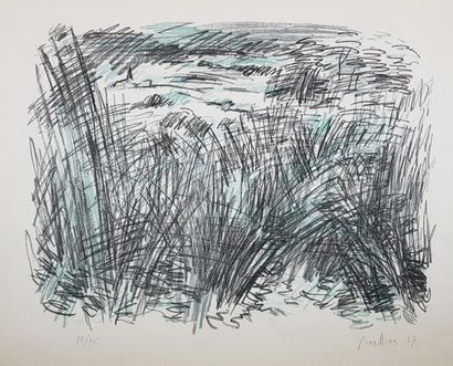 null PING MING (XXe siècle)
Les herbes folles, 1957.
Lithographie en couleurs signée...