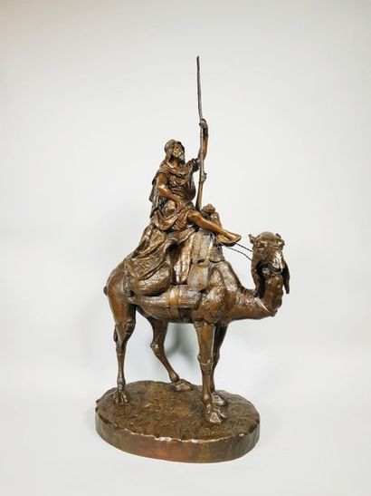 null Emile PINEDO (1840-1916)
Guerrier arabe sur son dromadaire.
Epreuve en bronze...