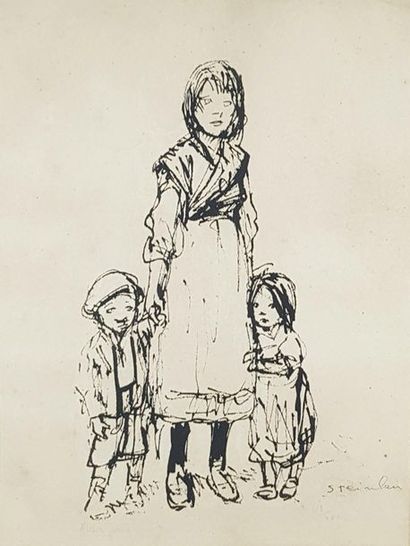 null Théophile-Alexandre STEINLEN (1859-1923)
Petite mère.
Lithographie signée en...