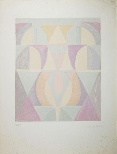 null Serge CHARCHOUNE (1888-1975)
Formes. 
Lithographie en couleurs d'une édition...