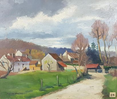 null Pierre WAGNER (1897-1943)
Le village de Septeuil en Seine et Oise.
Huile sur...