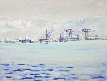 null Jean Pierre MENANTEAU (XXe siècle)
Le port de Toulon.
Huile sur toile signée...