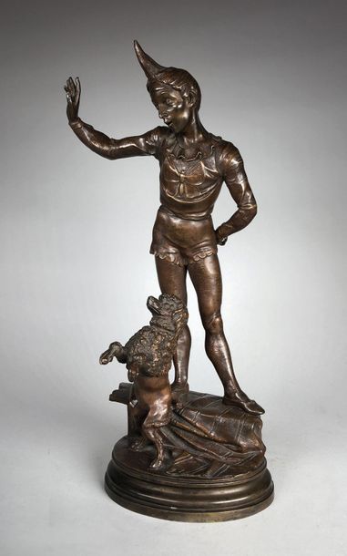 null Alfred BARYE (1839-1882) (Barye fils)
Commedia dell arte.
Epreuve en bronze...