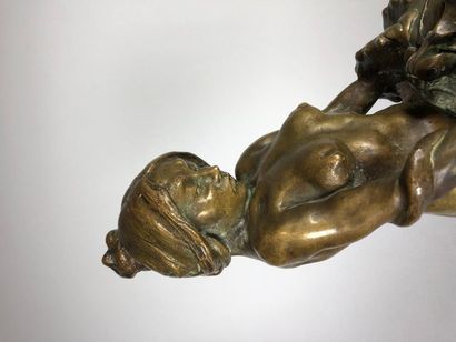 null Rupert CARABIN (1862-1932)
Sirène et pieuvre.
Rare sculpture en bronze formant...