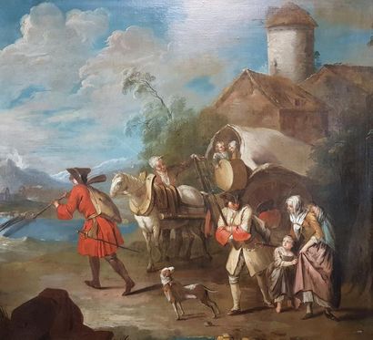 null Ecole française du XVIIIe siècle, suiveur de PATER (1695-1736)
Le départ du...
