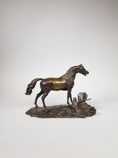 null Comte DU PASSAGE (1872-1925)
"Arabian Godolphin".
Epreuve en bronze à patine...