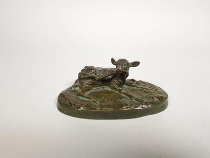 null Antoine-Louis BARYE (1796-1875)
Faon se grattant.
Epreuve en bronze à patine...
