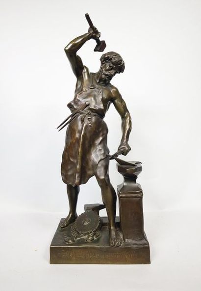 null Emile Louis PICAULT (1833-1915)
«Opus improbum omnia vincit».
Epreuve en bronze...