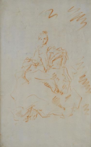 null Ecole du XIXe siècle d'après Jean-Antoine WATTEAU (1684-1721)
Portrait de dame...
