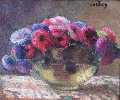 null Frédéric Samuel CORDEY (1854-1911)
Bouquet de fleurs.
Huile sur toile signée...