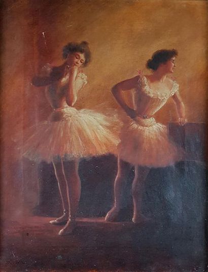 null Paul-Eugène MESPLES (1849-1924)
Les ballerines.
Huile sur toile signée en bas...