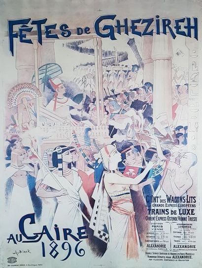 null D'après Alphonse BIRCK (1859-1942)
«Fêtes de Ghezireh au Caire», 1896
Reproduction...