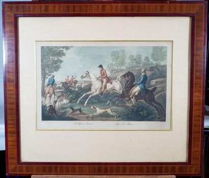 null GAINSBOROUGH and Carle VERNET (after). Fox hunting and Duke of Newcastle. Two...