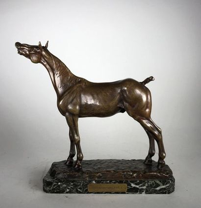 null Constantin CRISTESCO (1872-1928)
"Propos galant".
Epreuve en bronze à belle...