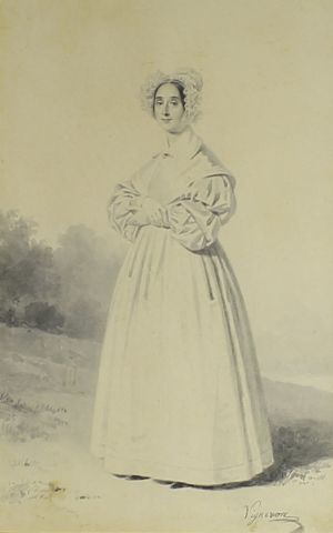 null Pierre Roch VIGNERON (1789-1872)
Portrait de femme au fichu. 
Mine de plomb....