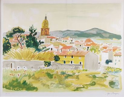 null Yves BRAYER (1907-1990)

Village méditerranéen.

Lithographie signée en bas...