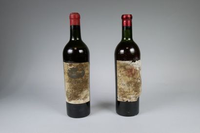 null Château BALEAU, 1950 Une bouteille et château Rouget 1934 une bouteille.