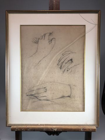 null Ecole du XIXe siècle

Etude de mains, 1872 (?). 

Deux dessins à la mine de...