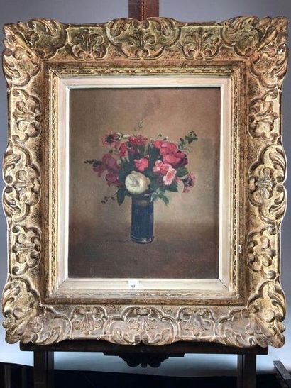 null Étienne BOUCHAUD (1898-1989). Nature morte au bouquet. Huile sur toile signée...