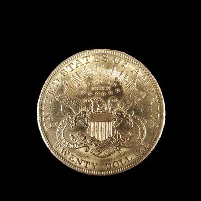 null Une pièce en or de vingt dollars, Liberté, 1904.