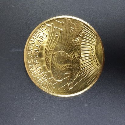 null Une pièce en or de vingt dollars, Saint Gaudens, 1927.