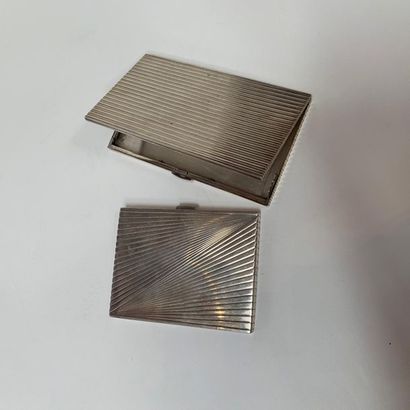 null Two 835°/°° silver cigarette cases. Weight: 408 g