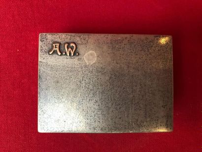 null Rectangular silver box monogrammed A.W. German work. Weight: 155,9 g