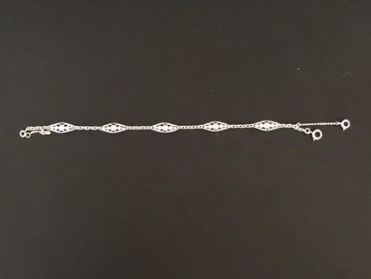 null Bracelet en or blanc 18K (750°/°°). Long. : 17 cm - Poids : 5,4 g