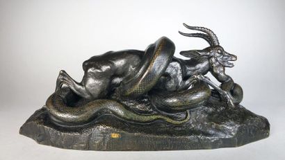 Antoine-Louis BARYE (1795-1875) Python enlaçant...