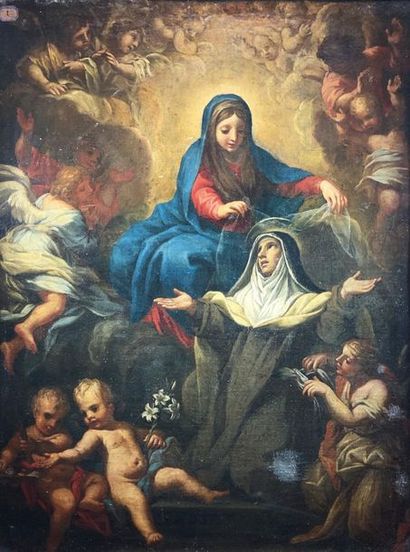  Lazzaro BALDI (Pistoia 1624 - Rome 1703) La Vision de sainte Marie-Madeleine de...